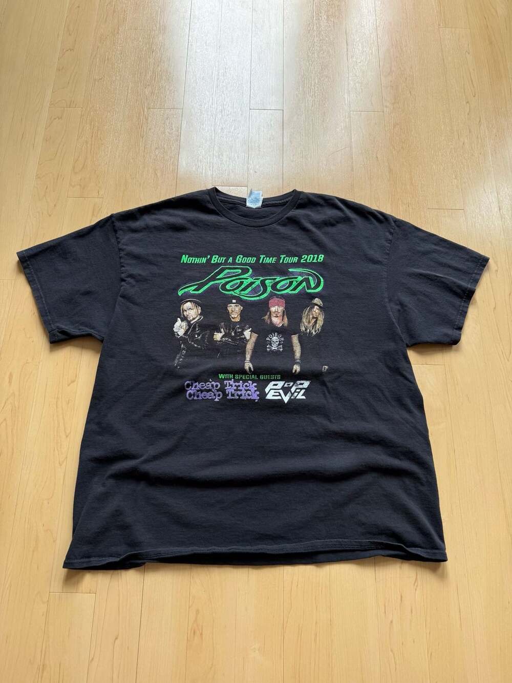 Poison Nothin' But A Good Time Tour 2018 Concert T-Shirt